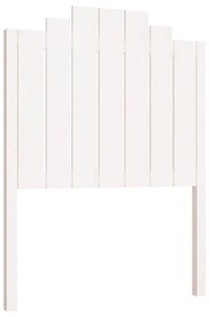 Testiera per letto bianca 81x4x110 cm in legno massello di pino