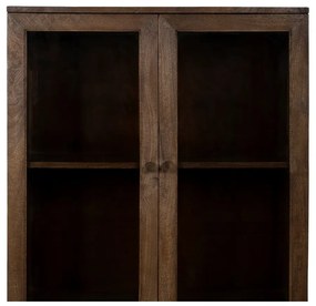 Vetrina marrone in mango massiccio 80x140x40 cm Ravi – Ixia