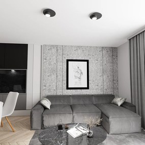 Lampada da soffitto in acciaio BOLX 1 GX53 nera da interno