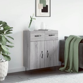 Credenza grigio sonoma 69,5x34x90 cm in legno multistrato