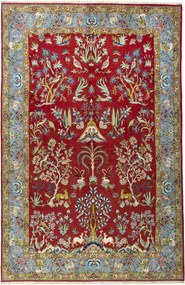 Ghom Tappeto 300x200 Rosso (Iran) Annodato A Mano