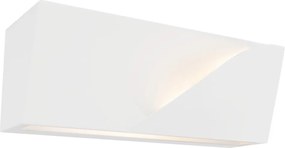 Applique da Parete G9 Rettangolare con Taglio in Gesso Pitturabile