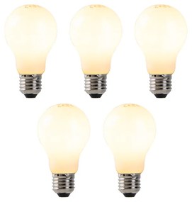Set di 5 lampadine LED dimmerabili E27 opale 7W 806lm 2200K