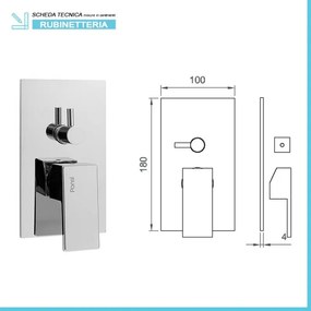 Set miscelatori lavabo bidet e doccia 3 vie cromati serie Italia