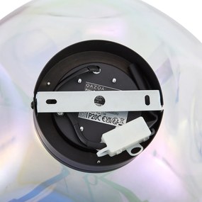 Plafoniera di design nera con vetro arcobaleno - Gemma