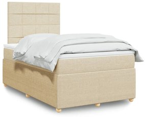 Giroletto A Molle Con Materasso Crema 120x200 Cm İn Tessuto /