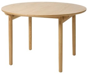 Tavolo da pranzo rotondo pieghevole in rovere ø 120 cm Carno - Unique Furniture