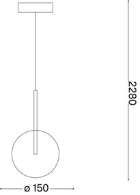 Ideal Lux - Lampadario LED a sospensione con filo EQUINOXE 1xG4/2W/230V diametro 15 cm cromo/limpido
