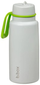 Bottiglia termica in acciaio inox con cannuccia 1l - grigio/verde