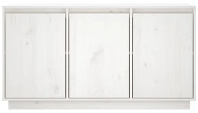 Credenza bianca 111x34x60 cm in legno massello di pino