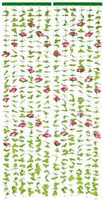 Tenda rossa/verde alla porta 90x190 cm Roses – Maximex