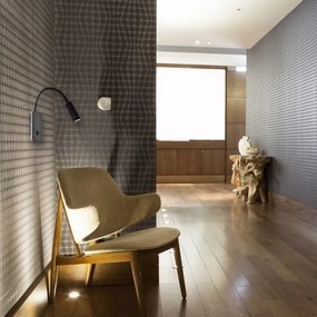 LED Lampada flessibile da parete piccola BASE 1xLED/8W+1xLED/2W/230V nero/argento