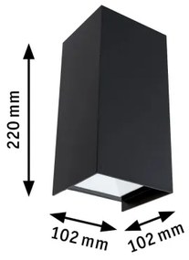 Paulmann 94325 - 2xLED 6,5W IP44 Lampada da parete esterna FLAME 230V