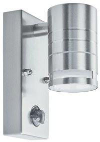Applique Contemporanea Metro Acciaio Cromo Vetro 1 Luce Gu10