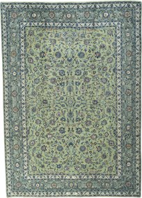 Kashan Tappeto 290 x 410 Verde (Iran) Annodato A Mano