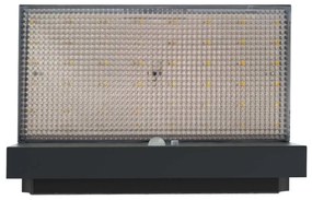 Applique LED Solare Minimal Nera con Sensore di Movimento Colore  Bianco Naturale 4.000K