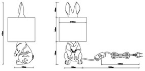 Globo 21633G - Lampada da tavolo RABBIT 1xE27/25W/230V