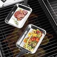 HI Set Teglie per Barbecue 6 pz Acciaio Inox 445560