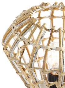 Lampada da tavolo rustica in bambù con bianco - Canna Diamond