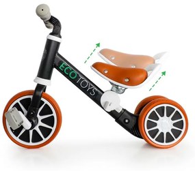 Triciclo di equilibrio per bambini in nero ECOTOYS