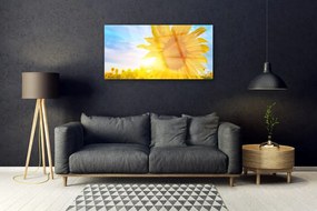 Quadro acrilico Fiore di girasole girasole 100x50 cm
