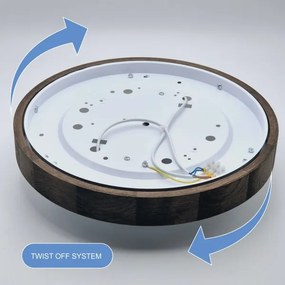 Brilagi - Lampada LED da soffitto CARVALHO SLIM 2xE27/60W/230V noce 37 cm