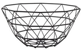 Fruttiera nera Diamond, ⌀ 30 cm Diamond Cut - PT LIVING