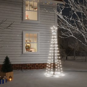 Albero di Natale a Cono con LED Bianco Caldo e Freddo, Albero di Natale a Cono Bianco Caldo 108 LED 70x180 cm II