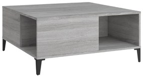 Tavolino salotto grigio sonoma 80x80x36,5 cm legno multistrato