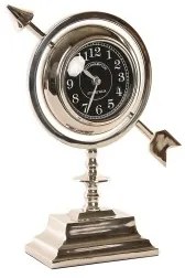 Orologio da Tavolo DKD Home Decor 23 x 8 x 30 cm Argentato Alluminio