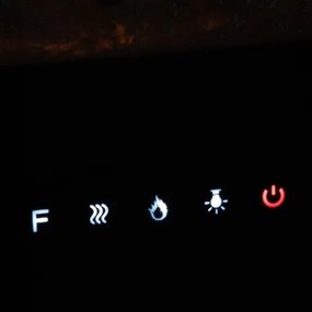 Camino elettrico caminetto da parete a incasso CHICAGO L101,6 x P14 x H54,6