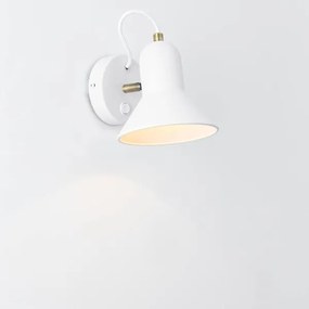 Faretto da parete ASTAMA 1xE27/40W/230V bianco/ottone