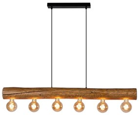 Lampadario Montagna Lampadario Montagna 6x E27 SPOT-LIGHT marrone paralume marrone 6x E27 SPOT-LIGHT