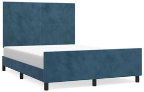 Giroletto senza materasso blu scuro 140x200 cm velluto