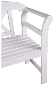 Panchina da giardino in legno bianco Vancouver - Garden Pleasure