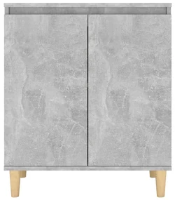 Credenza e gambe in legno grigio cemento 60x35x70cm truciolato