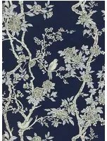 Tapete Marlowe Floral von Ralph Lauren - Prussian Blue