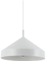 Sospensione Industrial-Minimal Yurta Metallo Bianco 1 Luce E27 D30