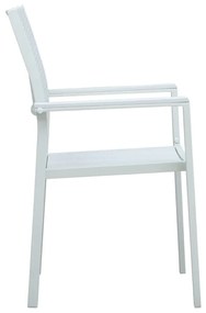 Set da pranzo da giardino 9 pz bianco