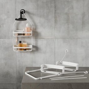 Mensola in plastica bianca sospesa per il bagno Flex - Umbra