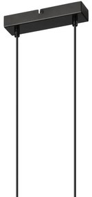 Lampadario a sospensione con filo FRIDA 2xE27/60W/230V nero/marrone faggio