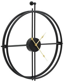 Orologio da Parete Nero 52 cm in Ferro