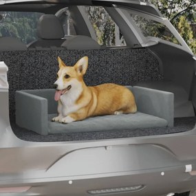 Copri bagagliaio auto cani grigio chiaro 70x45 cm effetto lino