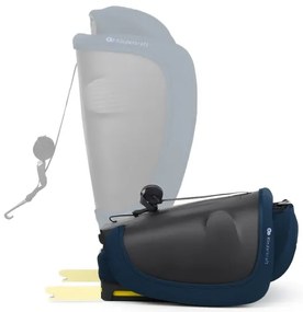 KINDERKRAFT - Seggiolino auto FIX2GO i-Size per bambini da 76 a 150 cm, blu