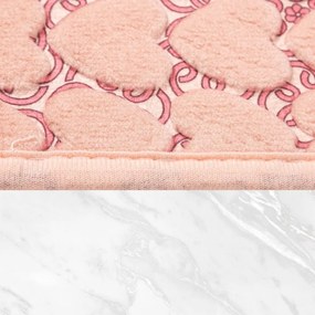 Tappetini da bagno rosa in set da 2 60x100 cm Heart - Mila Home