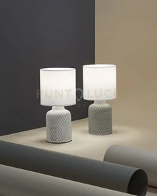 Lampada da tavolo in ceramica bianco provenza 1 luce attacco e14 d....