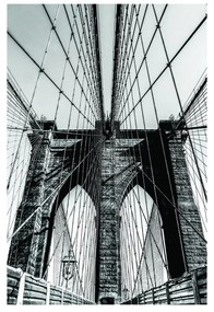 Stampa su tela Brooklyn Bridge, multicolore 135 x 85 cm