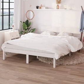 Giroletto bianco in legno massello di pino 120x190 cm uk doppio