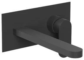 Miscelatore a Incasso per Lavabo con canna da 22,5 cm Nero Opaco