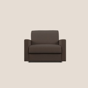 Chris poltrona letto in tessuto impermeabile T13 marrone